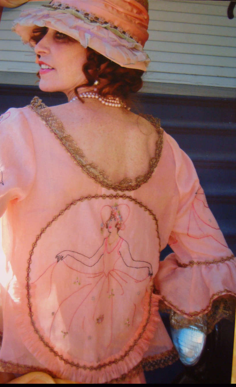 Back of Cicely's 1920s dress