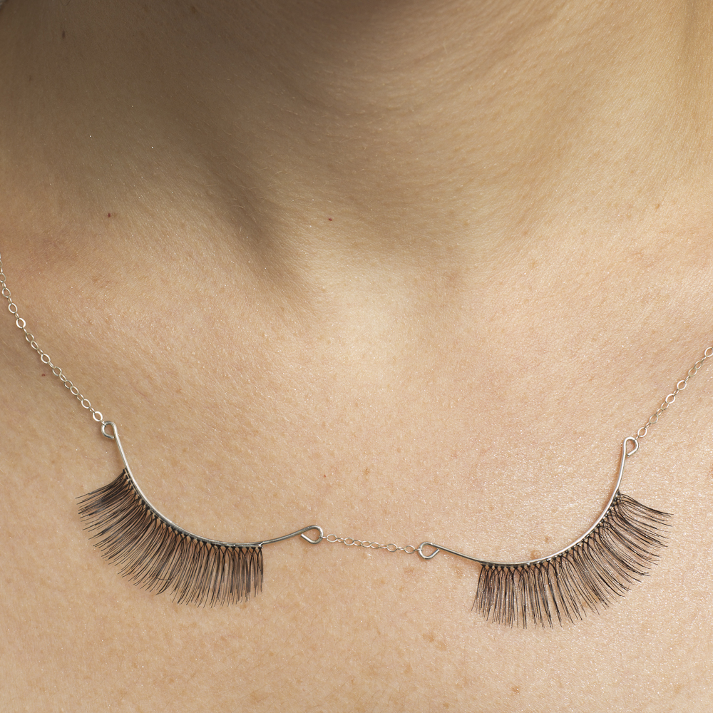 Eyelash necklace Stephanie Simek